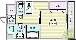 DolceVita1 1Kの間取図画像