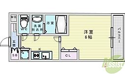 プレサンス新大阪ヴィガ 1Kの間取図画像