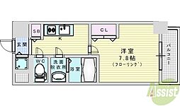S-RESIDENCE新大阪駅前 1Kの間取図画像