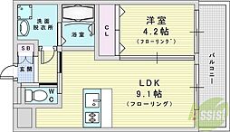 プレジオ御幣島 1LDKの間取図画像