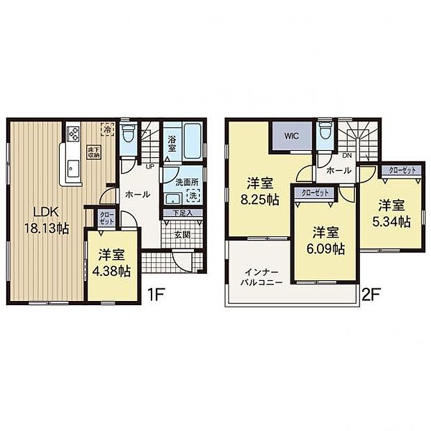 【間取図】大型4LDKの新築分譲住宅。モデルルームご用意しております。