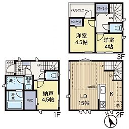 港北区新吉田東2丁目 中古戸建 2SLDKの間取り