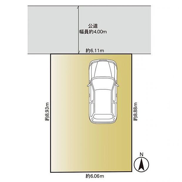 【区画図】カースペース1台分ございます。