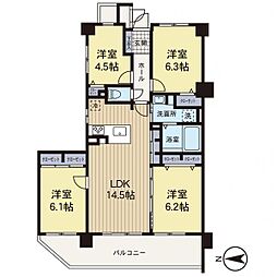 ダイアパレスつづきの丘 4LDKの間取図画像