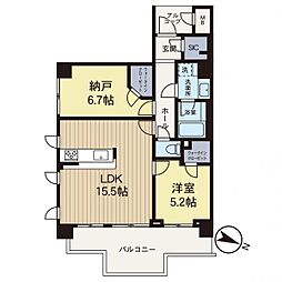 ミオカステーロ美しが丘 1SLDKの間取図画像