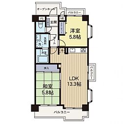 間取図画像 2LDK