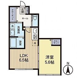 リバー・デイズ綱島 1LDKの間取図画像