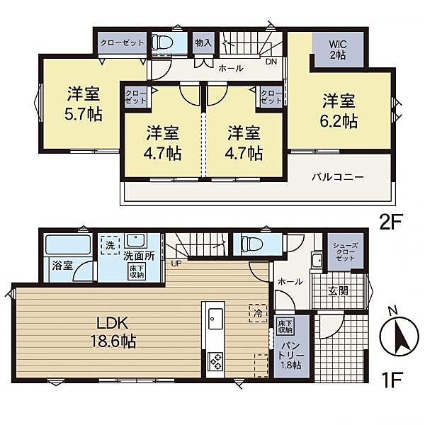 【参考プラン】時間のゆとりと空間、暖かな陽光がもたらす光と風を独占してください。ここから新しい暮らしが始まります。