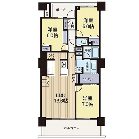 3LDK 間取り