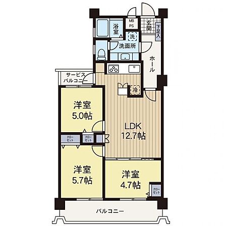 3LDK 間取り