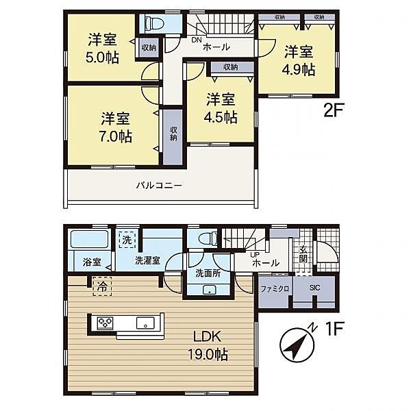 4LDK・建物価格1890万円（税込）・建物面積105.58平米
