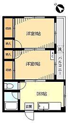 第12まさひろ商事ビル 2DKの間取図画像