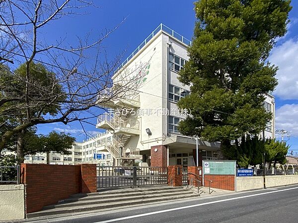 西新井中学校まで740ｍ
