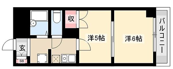 第2メゾンあらかわ ｜愛知県名古屋市天白区古川町(賃貸マンション2K・4階・31.02㎡)の写真 その2