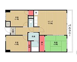 ハイツ平針 3LDKの間取図画像