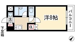 シェ・モア平針 3階1Kの間取り