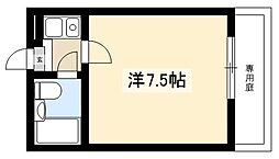 アルカディア御器所 1階1Kの間取り