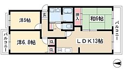 ヴェルデュール八事 2階3LDKの間取り