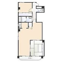 メゾンTアサイ 2階2LDKの間取り