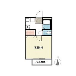 ヴァンベール八事 1階1Kの間取り