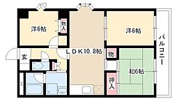 サンパティーク御器所 4階3LDKの間取り