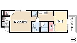 ヴァリエ東別院 12階1LDKの間取り