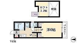 隠れ家(KAKUREGA) 1階1Kの間取り
