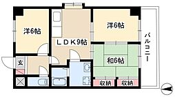 ジュネコキアージュ桜山 10階3LDKの間取り