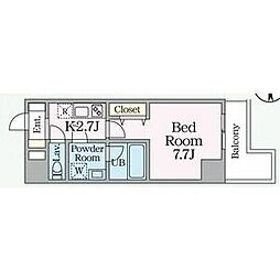E-city大須 12階1Kの間取り