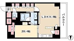 パークアクシス名駅南グランデ 1LDKの間取図画像