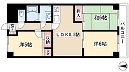 マンション森 9階3LDKの間取り