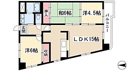 アニヴァーサリ 5階3LDKの間取り