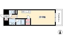 GRAND ESPOIR IZUMI 4階ワンルームの間取り