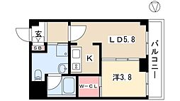 ＫＤＸ千早レジデンス 10階1LDKの間取り
