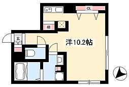 WELL　COURT　TENMA 4階1Kの間取り