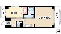 ブルームライフ今池 11階1LDKの間取り