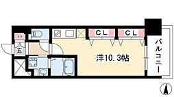 LIBERTA CARINO 11階ワンルームの間取り