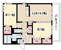 ベルヒルズA 2階