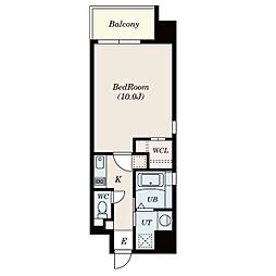エルスタンザ栄南 9階1Kの間取り