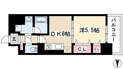 セレブレイト葵 7階1DKの間取り