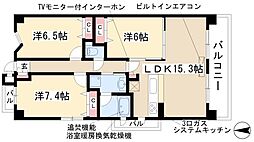 プロシード新瑞橋 2階3LDKの間取り