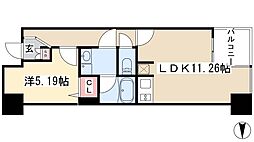 グラン・アベニュー 栄 2階1LDKの間取り
