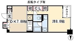 グラン・アベニュー 栄 6階1DKの間取り