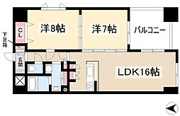 グランデージ泉 6階2LDKの間取り
