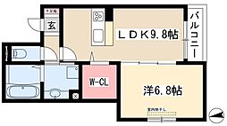 エポラール東別院 3階1LDKの間取り