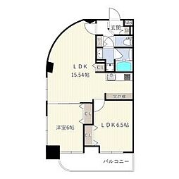 さくらHills桜本町EAST 3階2LDKの間取り