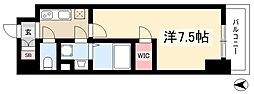 エスリード上前津ツヴァイテ 1Kの間取図画像