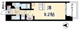 プレサンス久屋大通セントラルパーク ワンルームの間取図画像