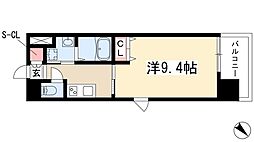 御器所テラス 1Kの間取図画像