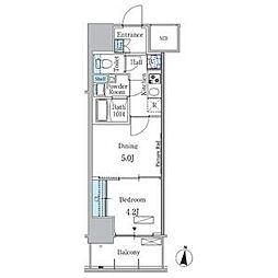 PARKAXIS名古屋山王一丁目 1DKの間取図画像